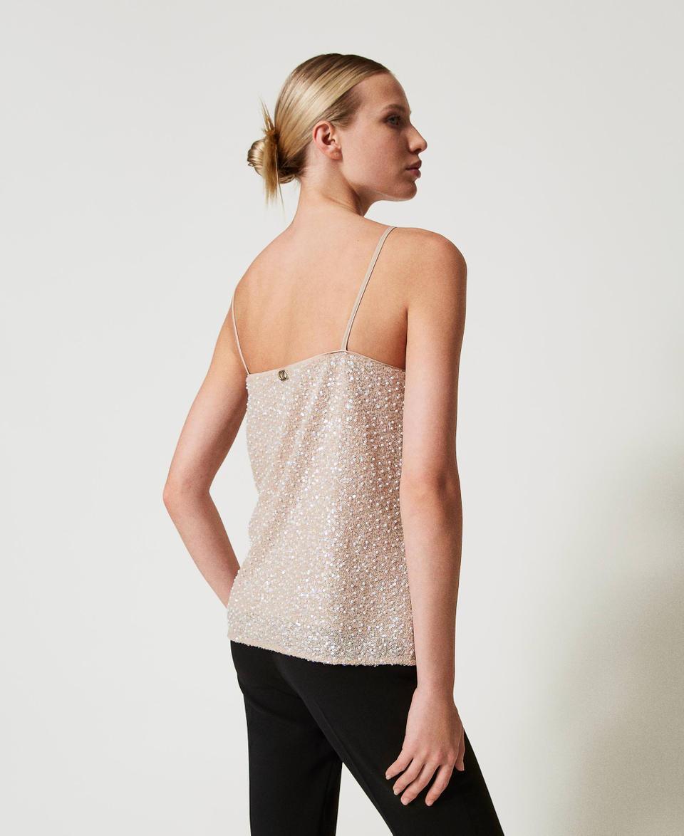 Twin Set Top con paillettes e perle I Più Venduti