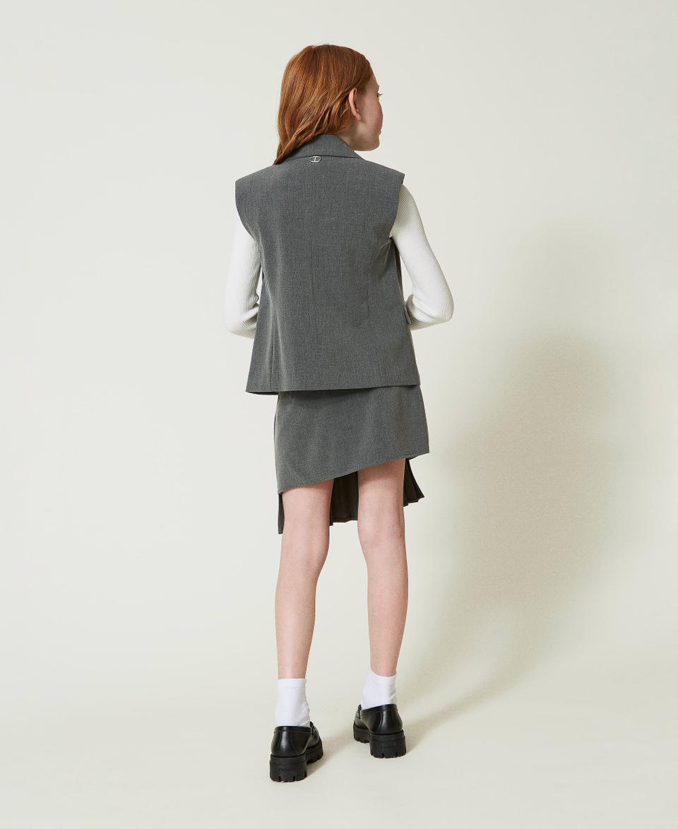 Twin Set Gilet monopetto in flanella Moda