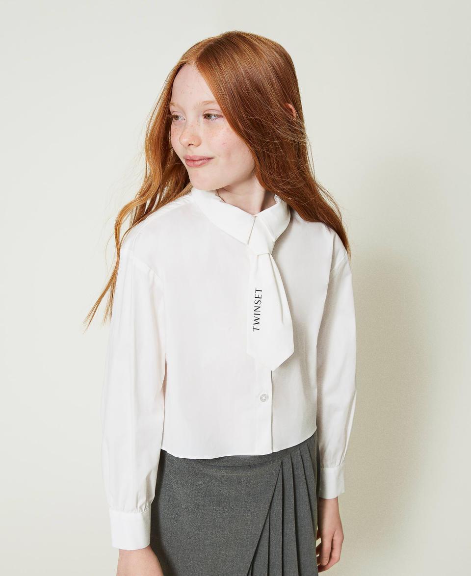 Twin Set Camicia in popeline con cravatta Italy