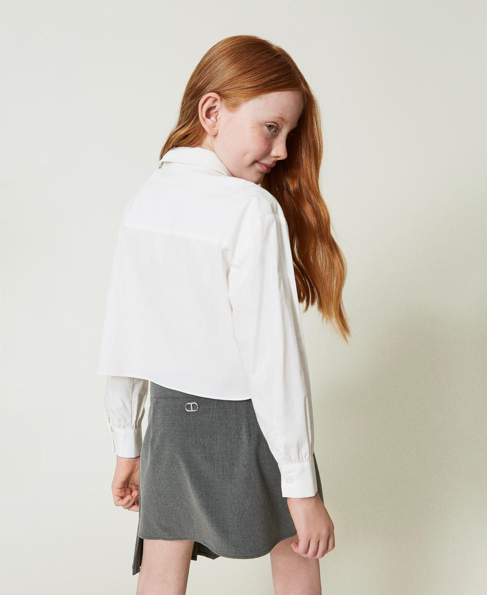 Twin Set Camicia in popeline con cravatta Italy