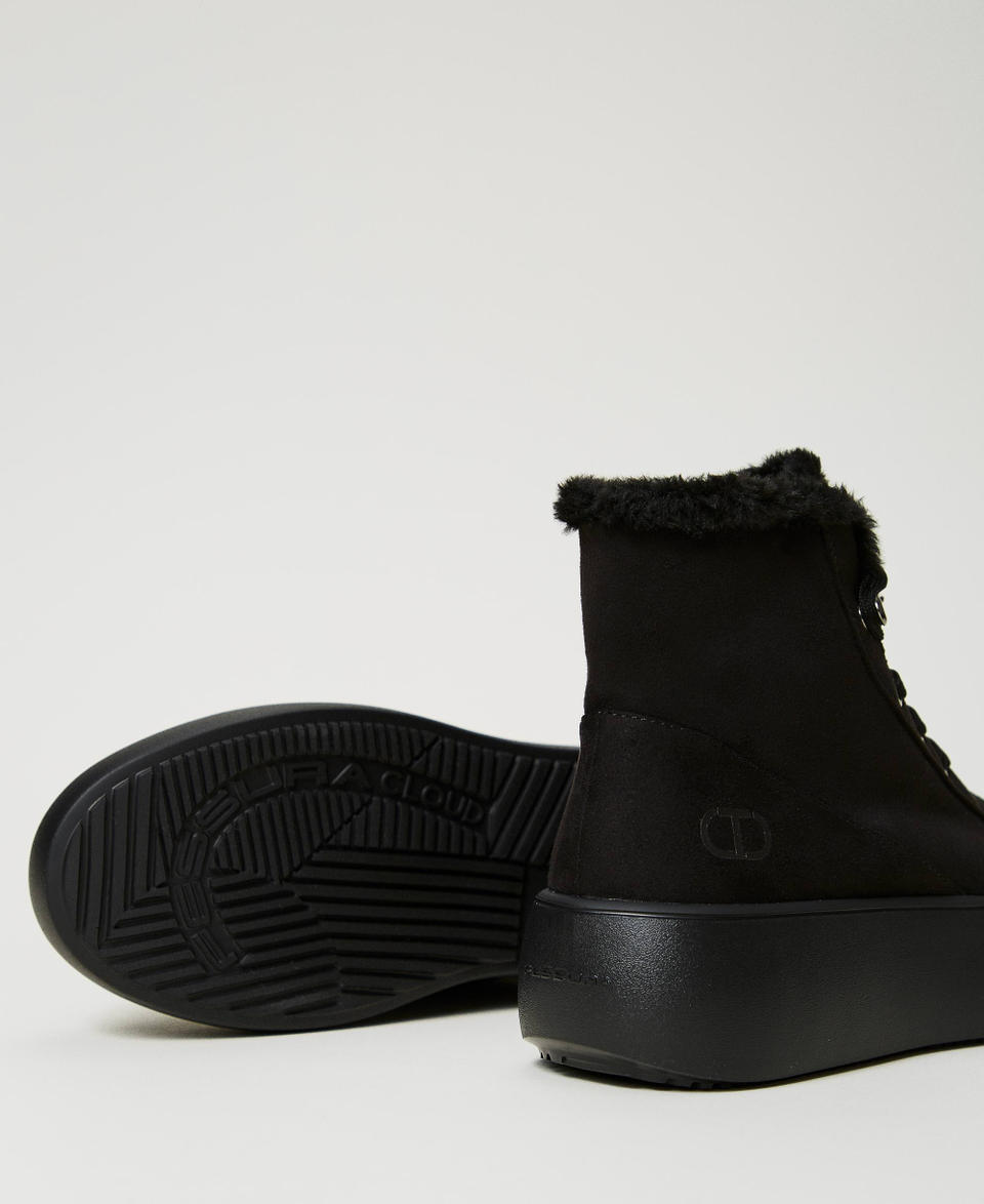 Twin Set Sneakers alta con faux fur Offerte