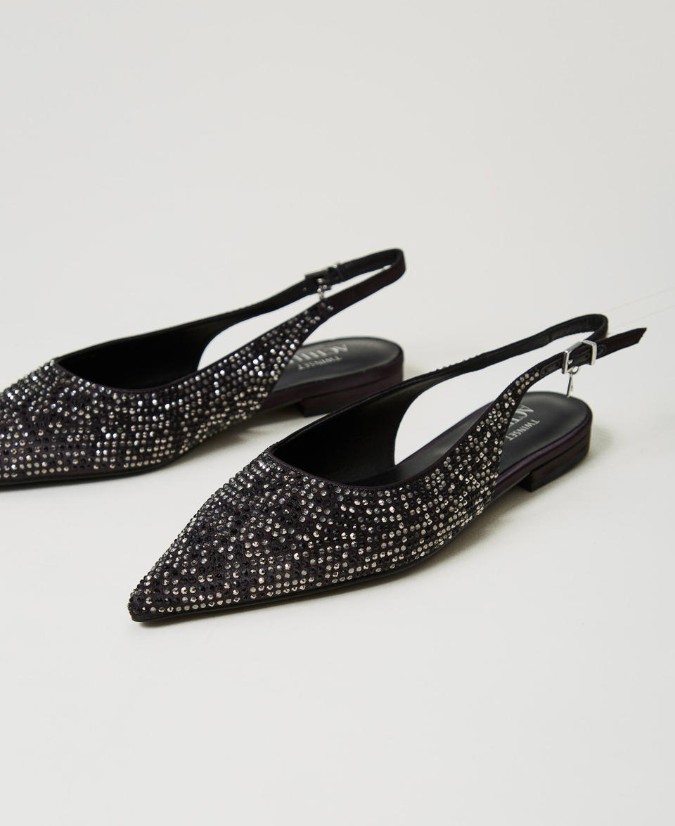 Twin Set Ballerine sling back con strass Vendite Flash