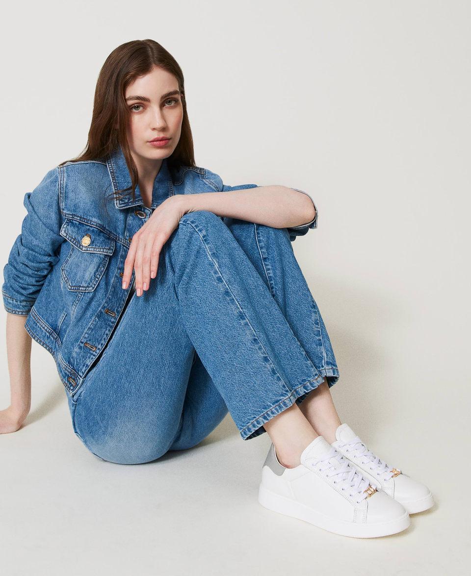 Twin Set Sneakers in pelle con Oval T Promozione