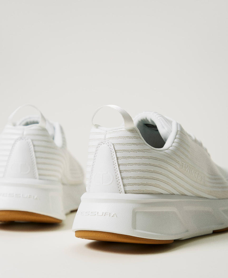 Twin Set Sneakers Fessura a righe con logo Pezzi Unici