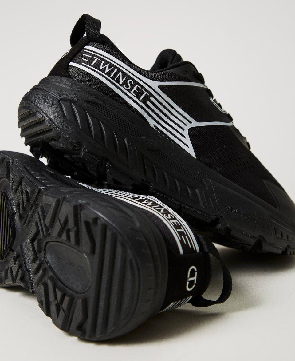 Twin Set Sneakers Fessura a righe con logo a contrasto Qualità Garantita