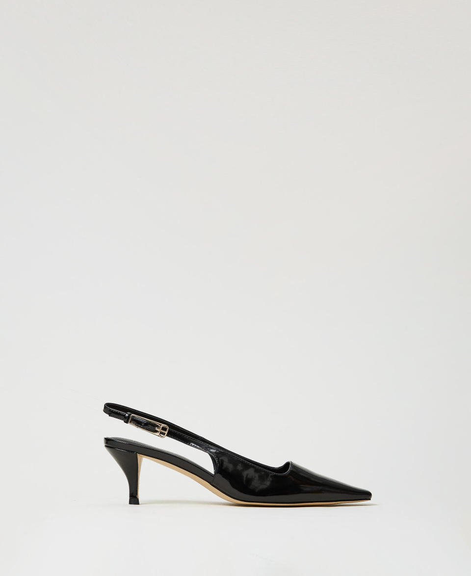 Twin Set Décolleté sling back in vernice Prezzo Ridotto