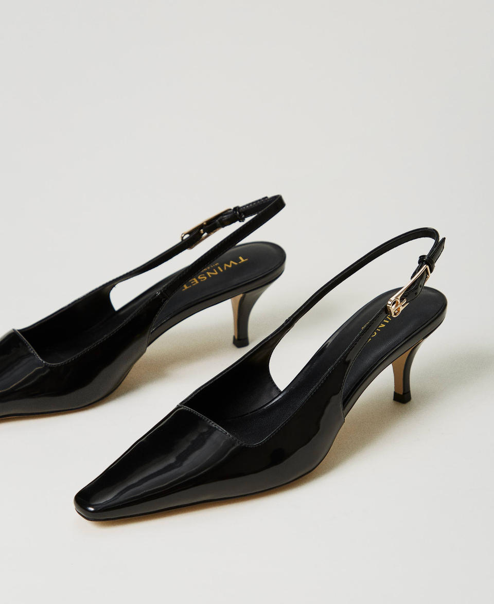 Twin Set Décolleté sling back in vernice Prezzo Ridotto
