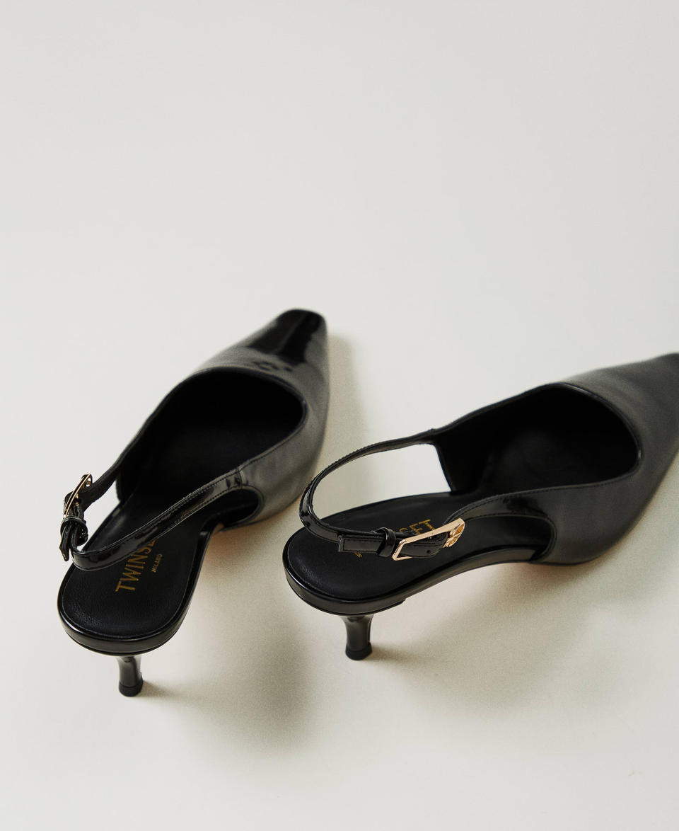 Twin Set Décolleté sling back in vernice Prezzo Ridotto
