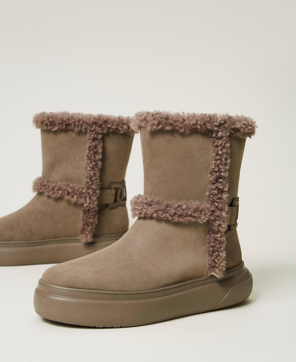 Twin Set Stivaletti con dettagli in faux fur Sottocosto