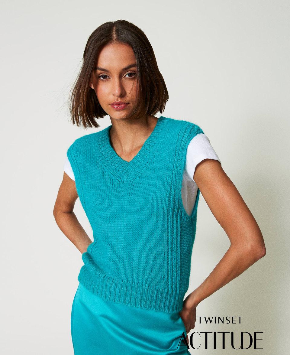 Twin Set Gilet in misto lana seamless Hotsell