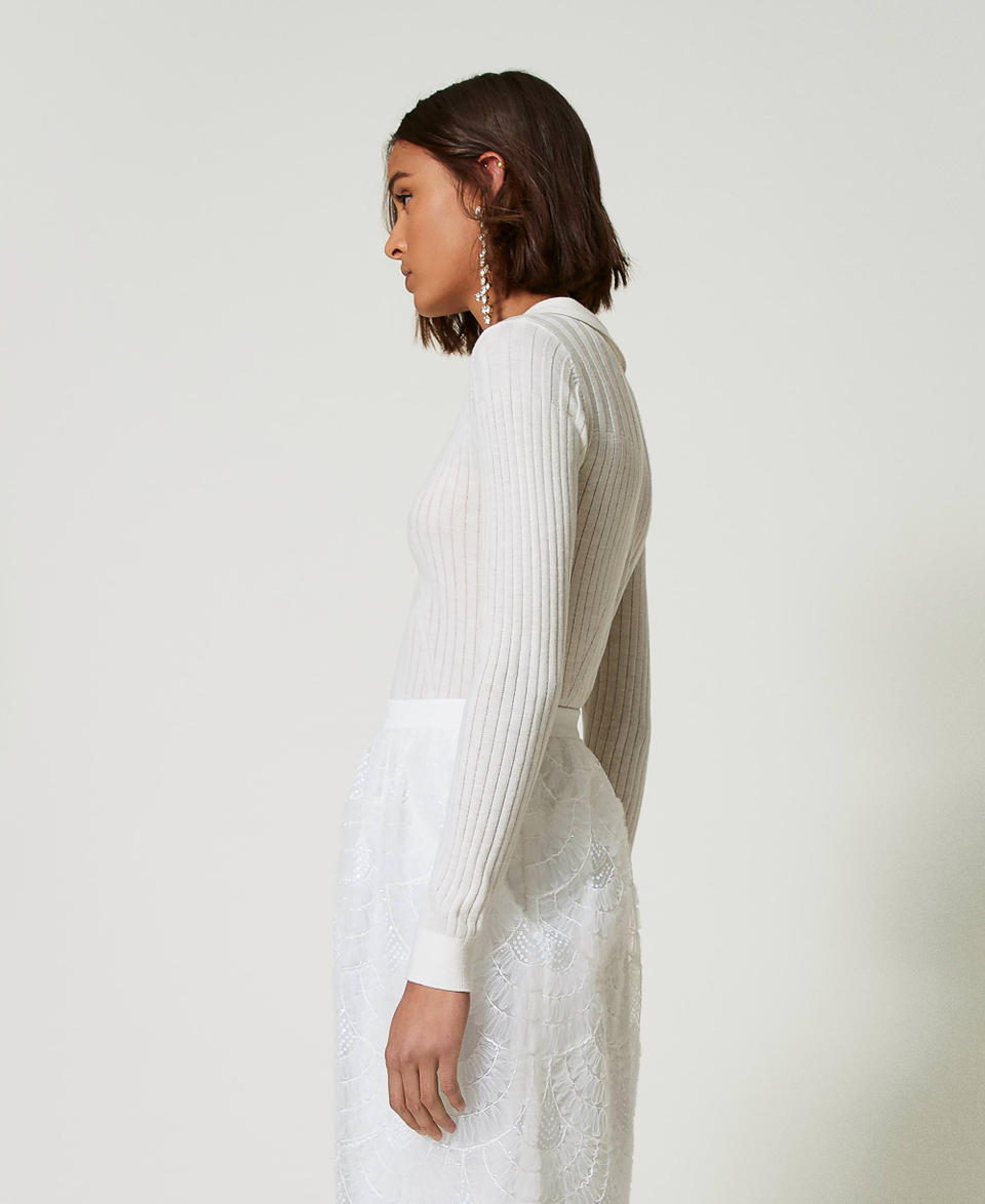 Twin Set Maglia a coste con ricamo I Più Venduti