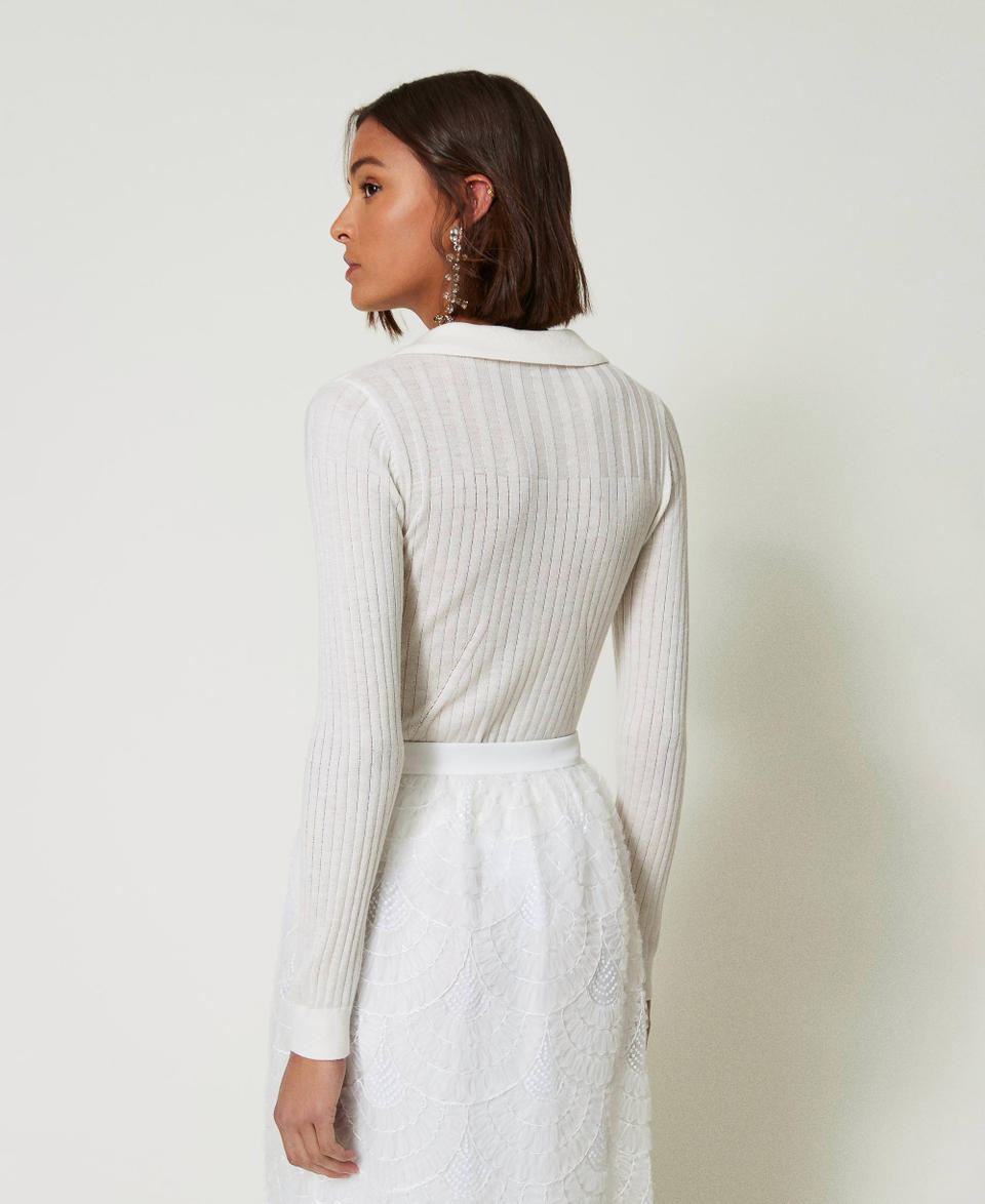 Twin Set Maglia a coste con ricamo I Più Venduti