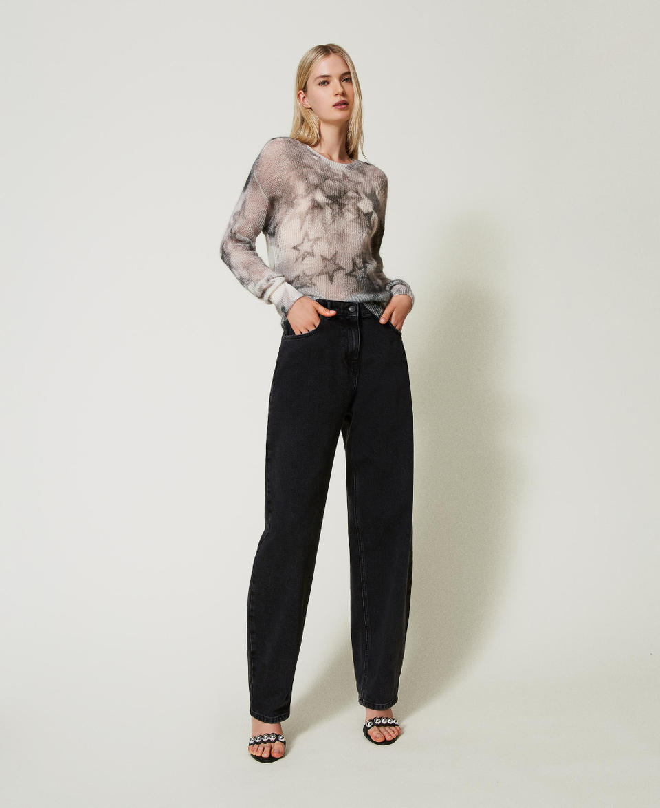 Twin Set Jeans nero carrot fit cinque tasche Promozione Limitata