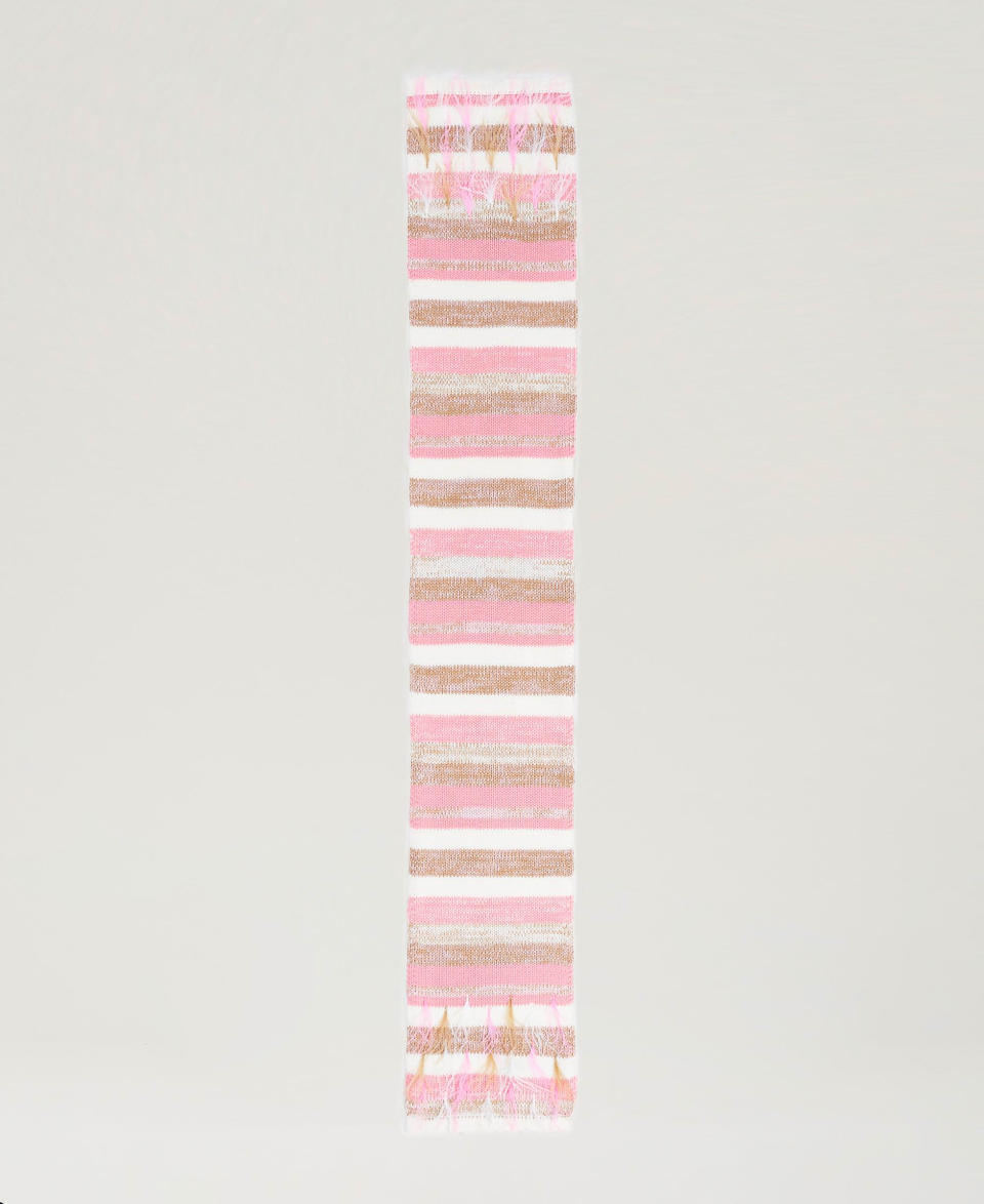 Twin Set Sciarpa jacquard con piume Saldi