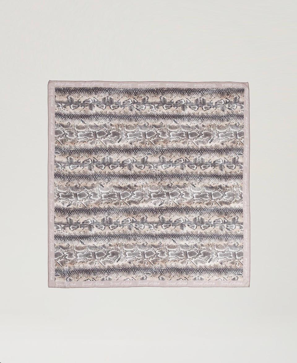 Twin Set Kefiah in georgette con stampa snake Saldi Di Fabbrica