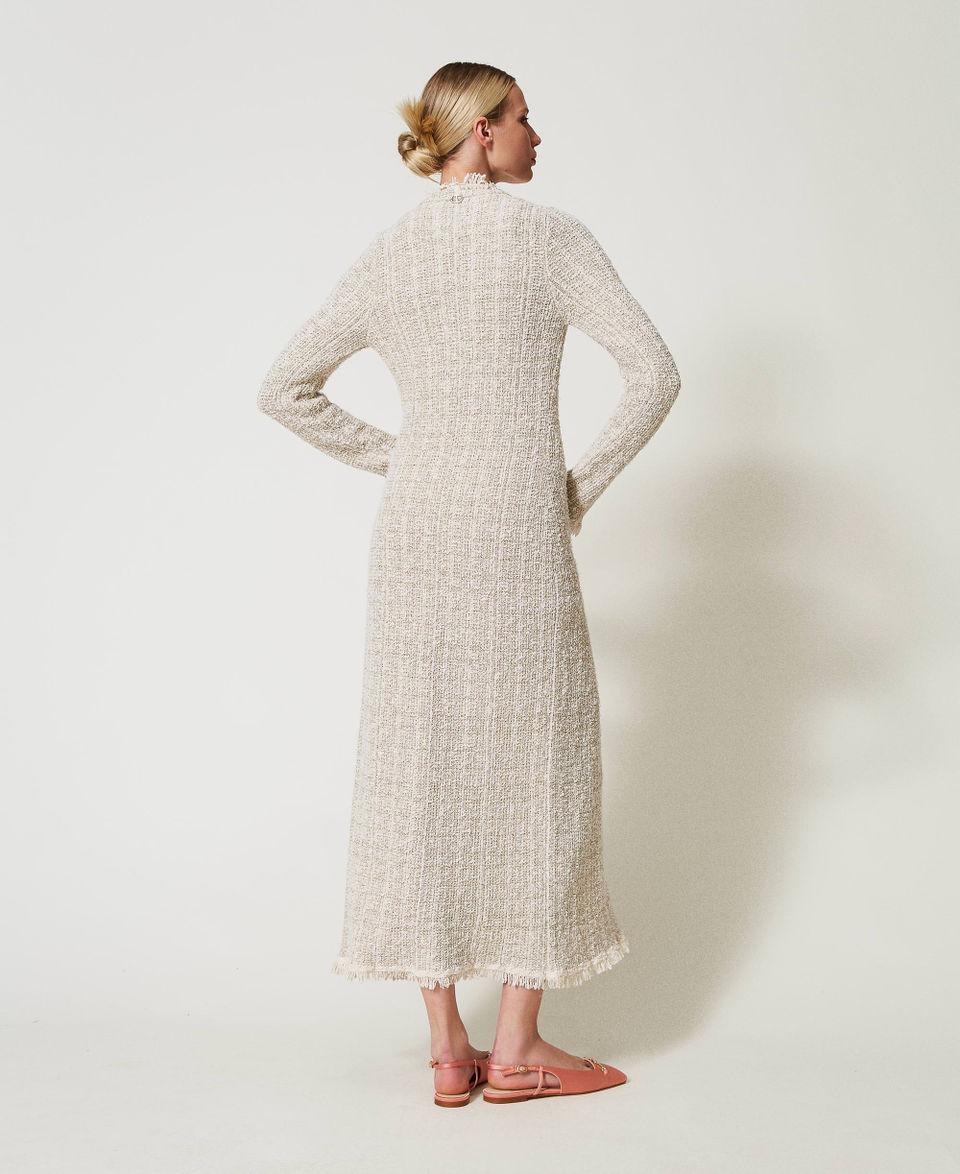 Twin Set Maxi cardigan jacquard con lurex Saldi Di Fabbrica