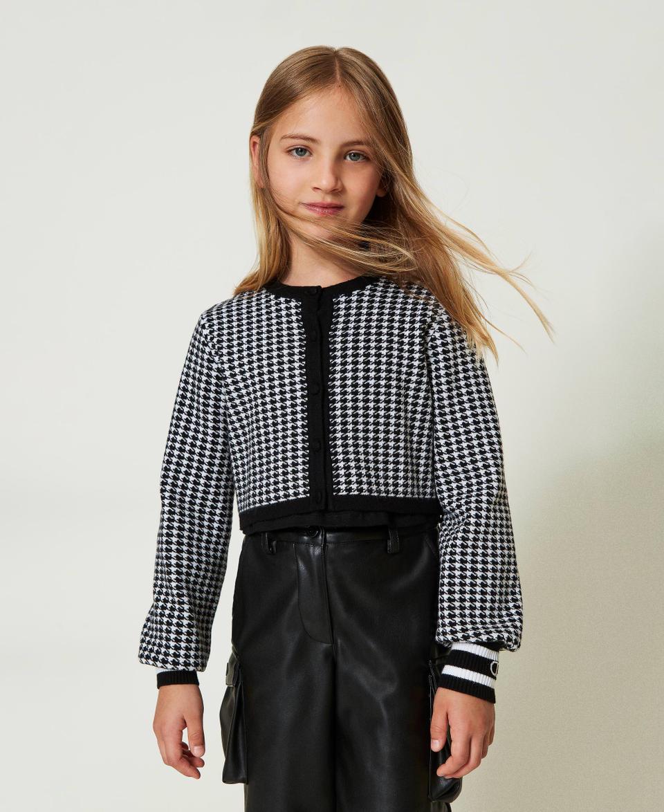 Twin Set Giacca in maglia jacquard pied de poule Convenienza
