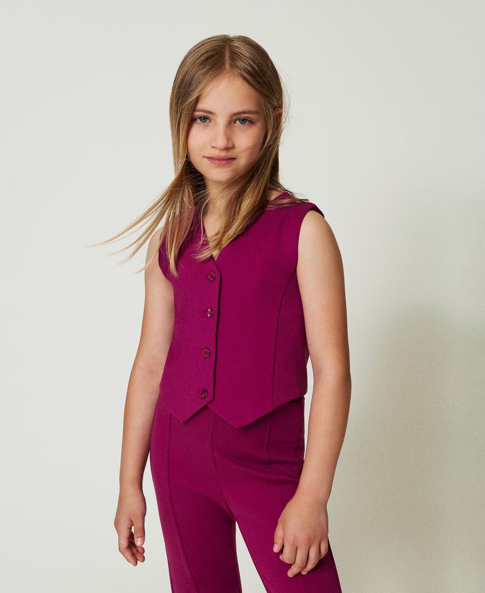 Twin Set Gilet monopetto con bottoni in tono