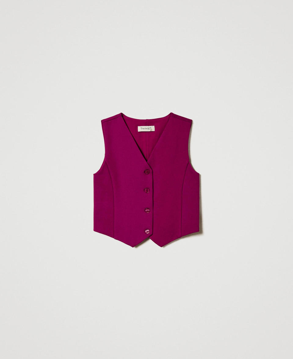 Twin Set Gilet monopetto con bottoni in tono Offerte