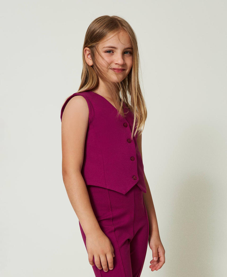 Twin Set Gilet monopetto con bottoni in tono Offerte