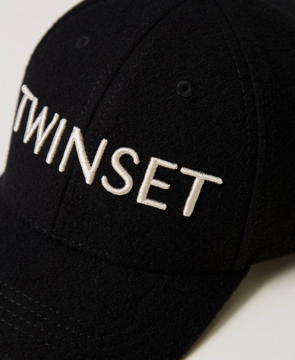 Twin Set Cappello da baseball in panno con logo Nuova