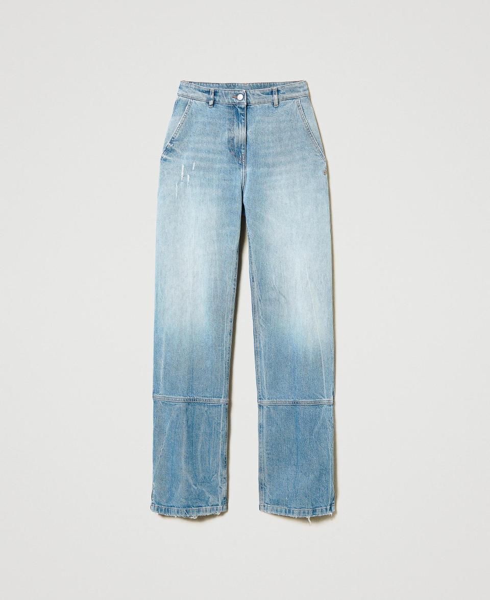 Twin Set Jeans wide leg con tagli Soddisfazione Garantita