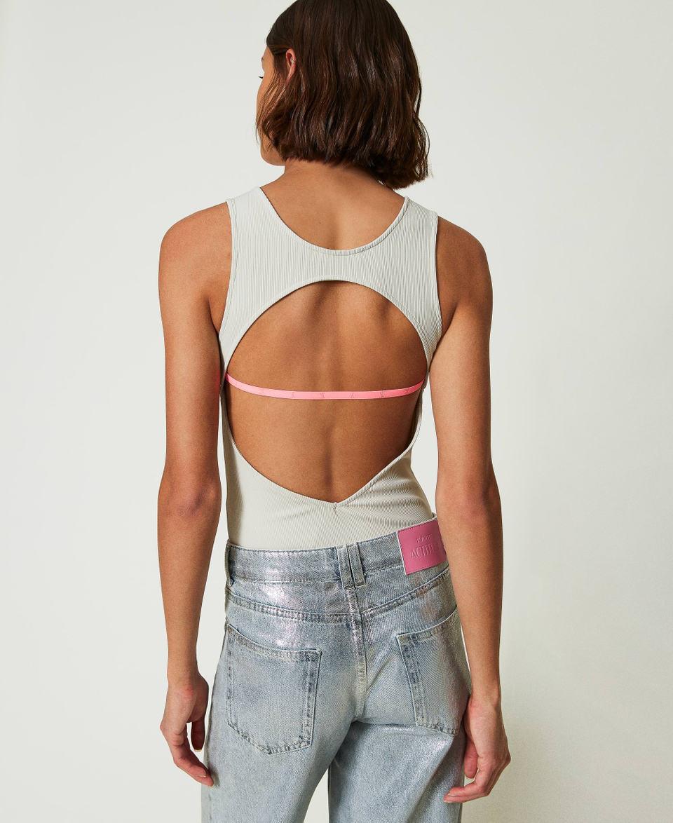 Twin Set Body MYFO a costine con logo Presa