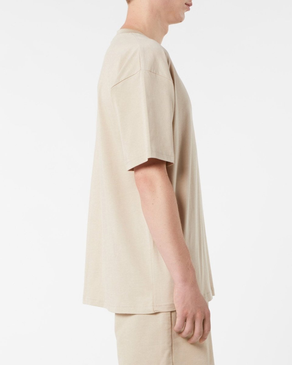 Vision Of Super LIGHT BROWN T-SHIRT WITH EMBROIDERED FLAMING HEART In Vendita