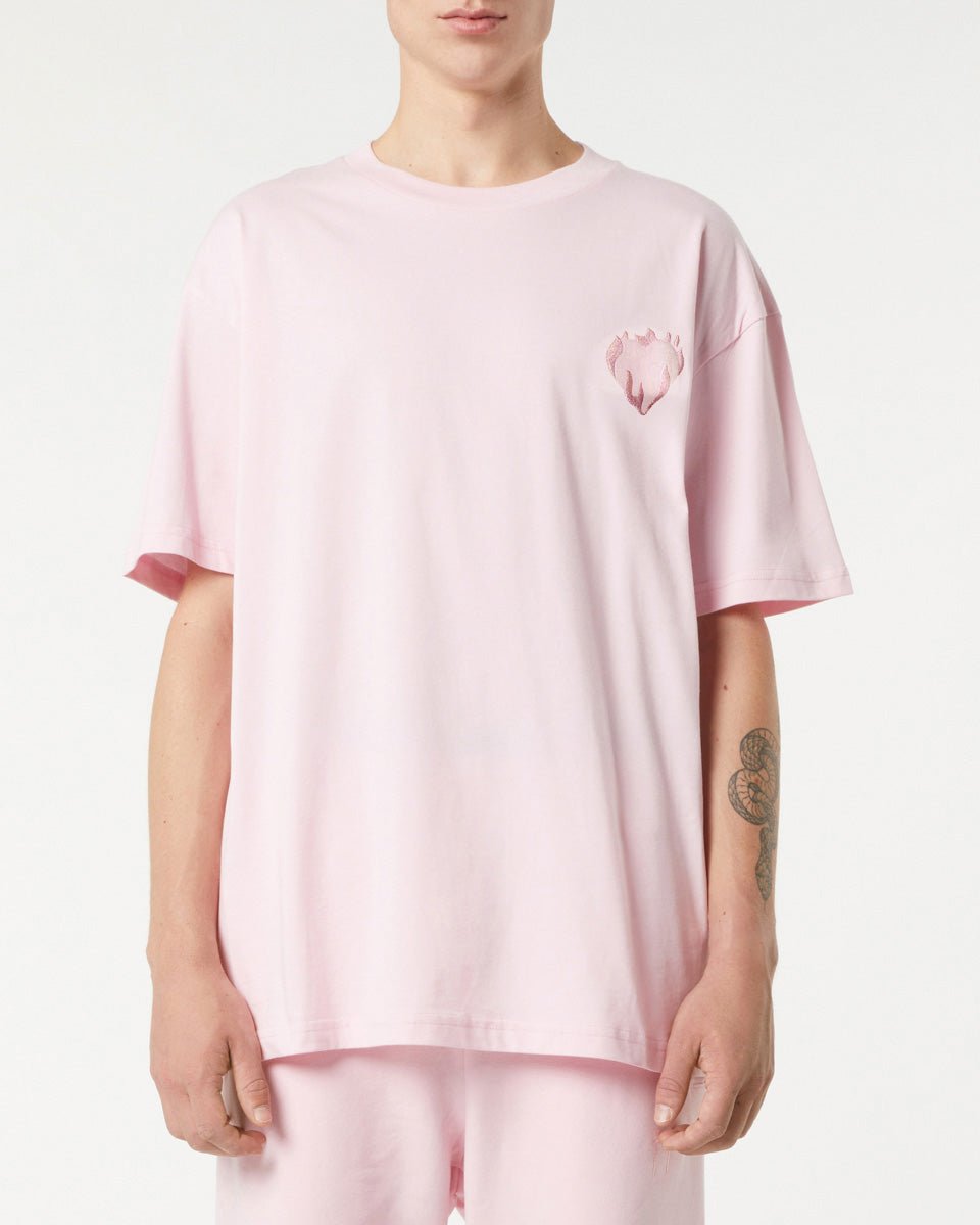 Vision Of Super PINK T-SHIRT WITH EMBROIDERED FLAMING HEART 2025
