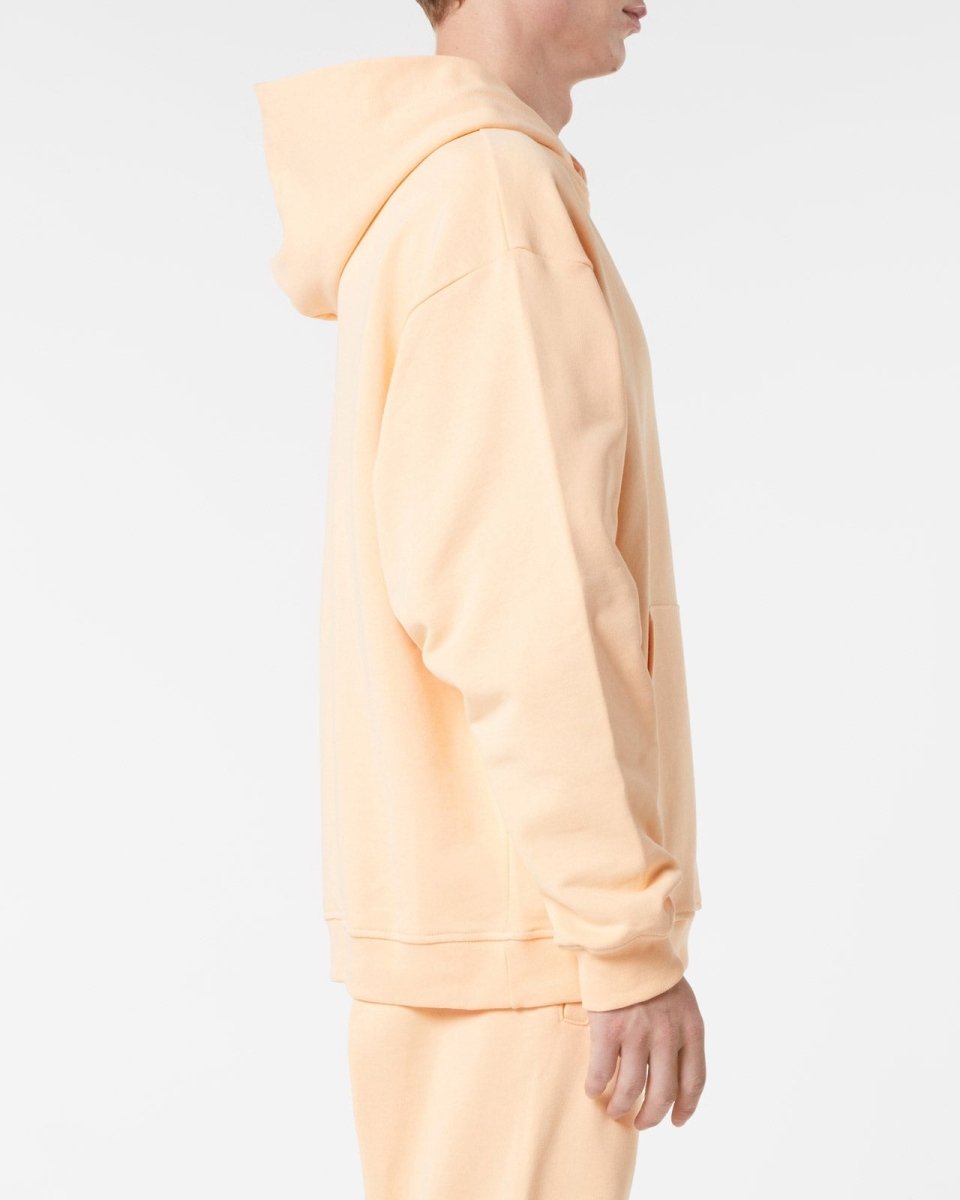 Vision Of Super PEACH HOODIE WITH EMBROIDERED FLAMING HEART Nuovo
