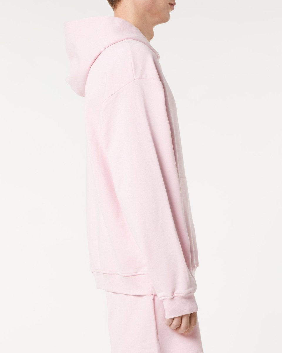 Vision Of Super PINK HOODIE WITH EMBROIDERED FLAMING HEART Spedizione Gratuita