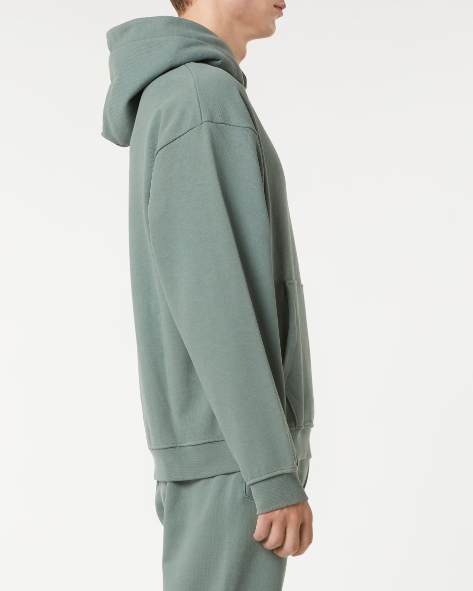 Vision Of Super BALSAM GREEN HOODIE WITH EMBROIDERED FLAMING HEART Qualità Garantita