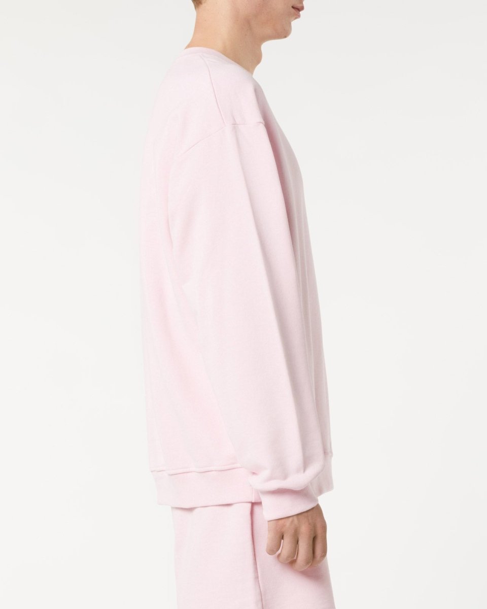 Vision Of Super PINK CREWNECK WITH EMBROIDERED FLAMING HEART Consegna Veloce