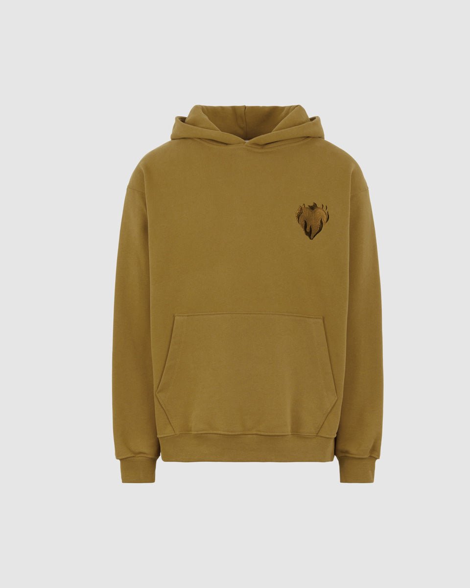 Vision Of Super PLANTATION HOODIE WITH EMBROIDERED FLAMING HEART