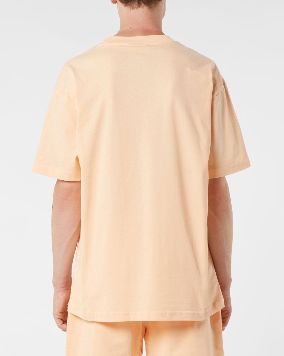 Vision Of Super PEACH T-SHIRT WITH EMBROIDERED FLAMING HEART Convenienza
