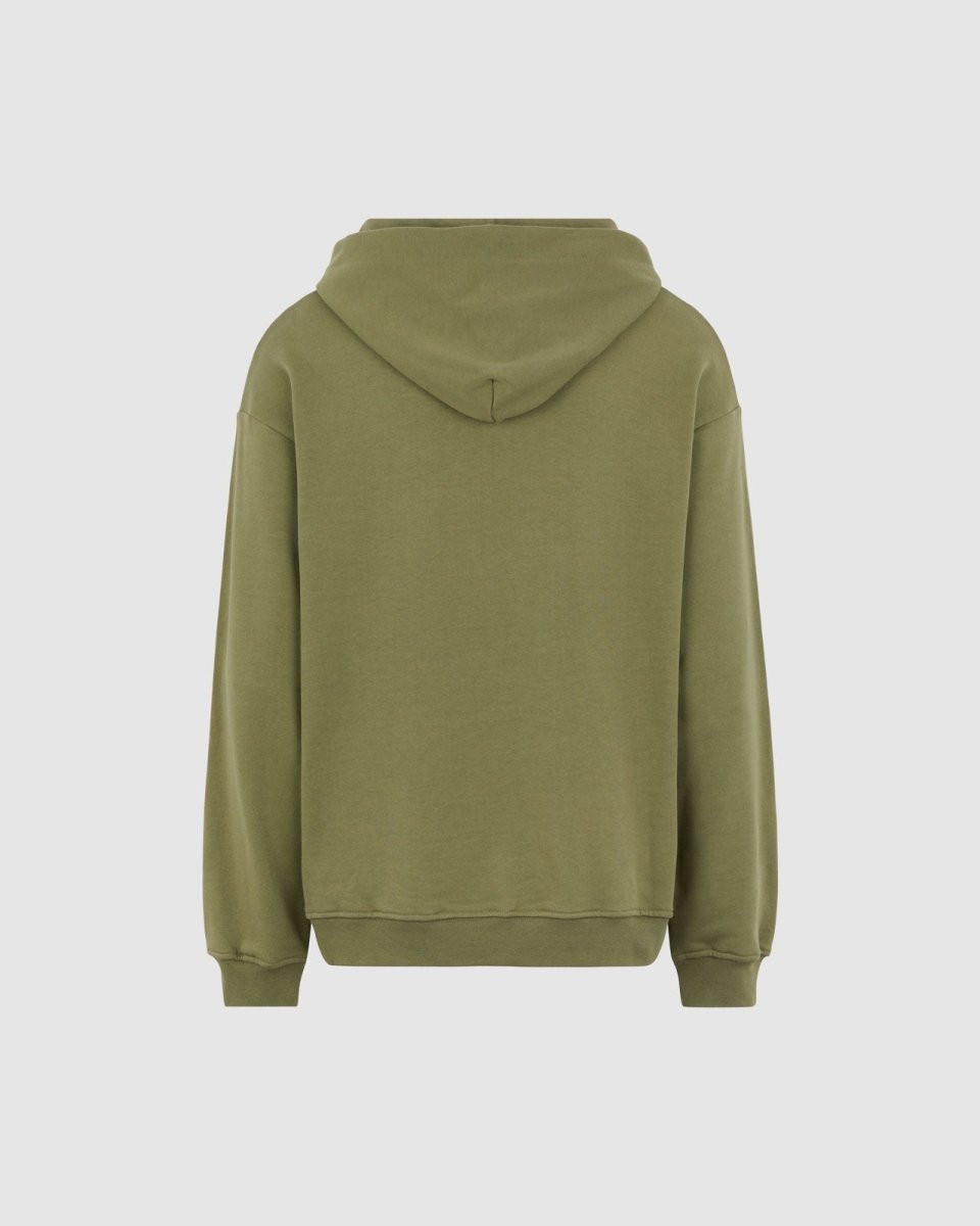 Vision Of Super GREEN HOODIE WITH EMBROIDERED FLAMING HEART Saldi