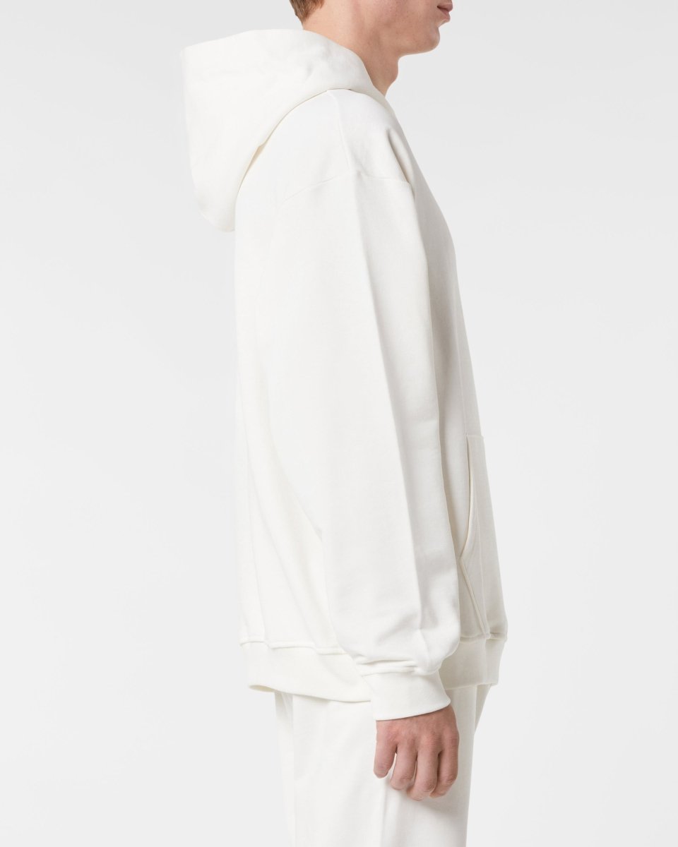Vision Of Super OFF WHITE HOODIE WITH EMBROIDERED FLAMING HEART I Più Venduti