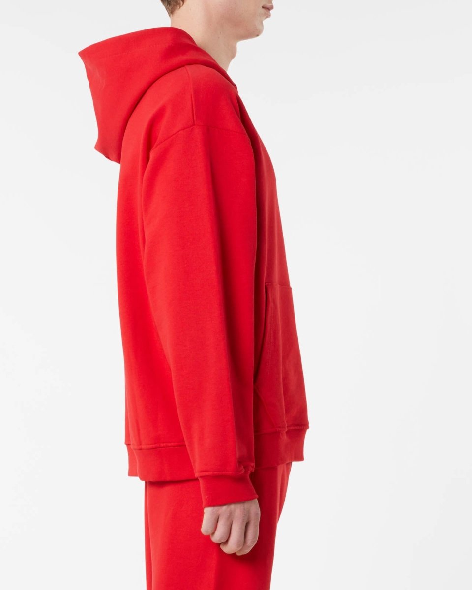 Vision Of Super RED HOODIE WITH EMBROIDERED FLAMING HEART Vendite Flash