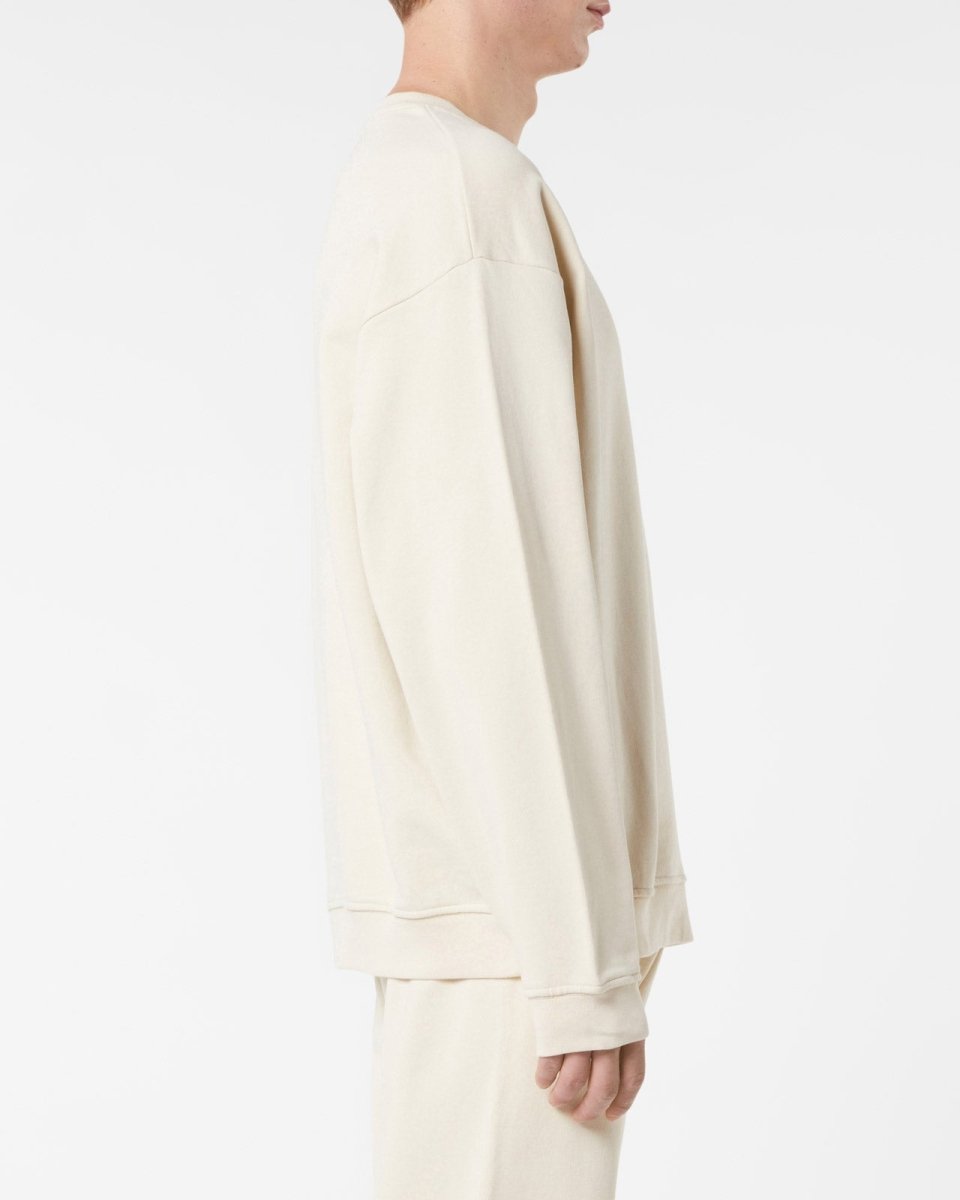 Vision Of Super SAND CREWNECK WITH EMBROIDERED FLAMING HEART Moda
