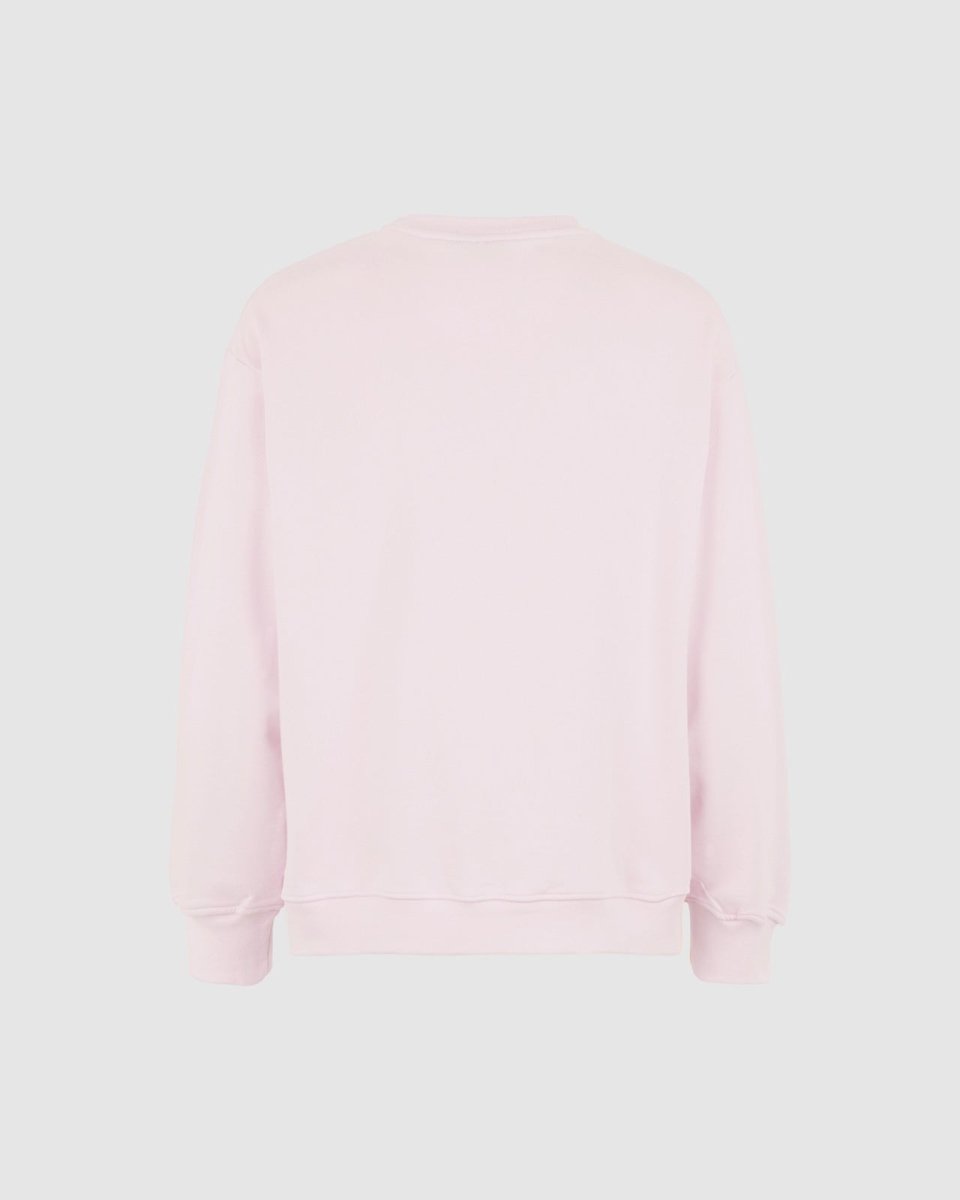 Vision Of Super PINK CREWNECK WITH EMBROIDERED FLAMING HEART Italia