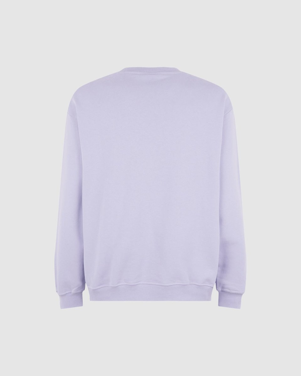 Vision Of Super LILAC CREWNECK WITH EMBROIDERED FLAMING HEART In Linea