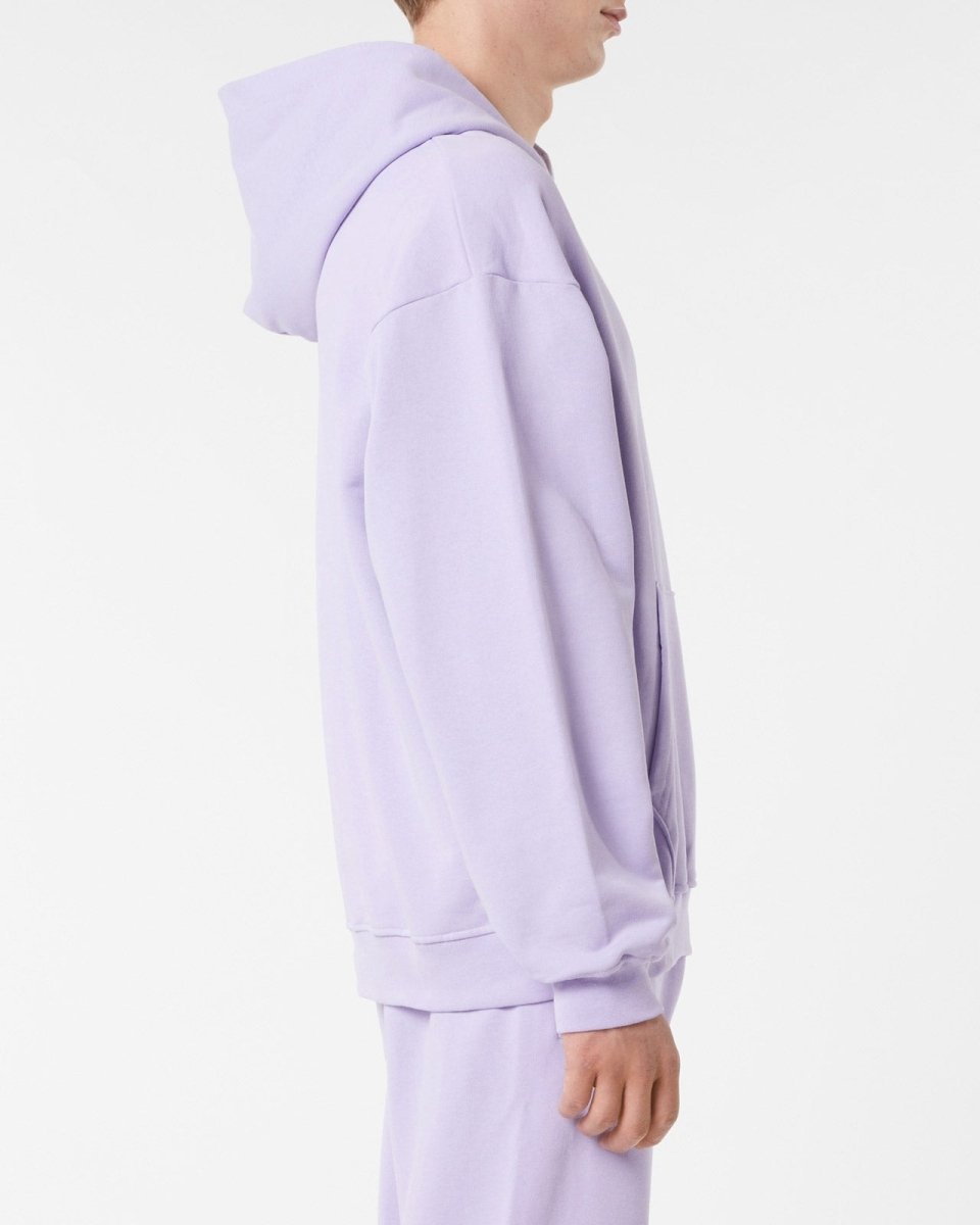 Vision Of Super LILAC HOODIE WITH EMBROIDERED FLAMING HEART Nuovo
