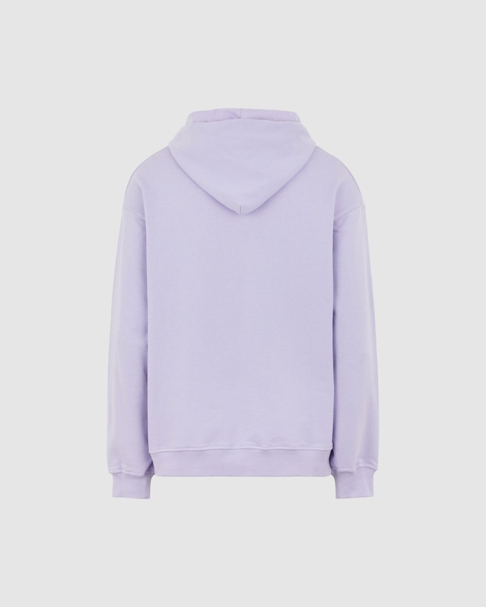 Vision Of Super LILAC HOODIE WITH EMBROIDERED FLAMING HEART Nuovo