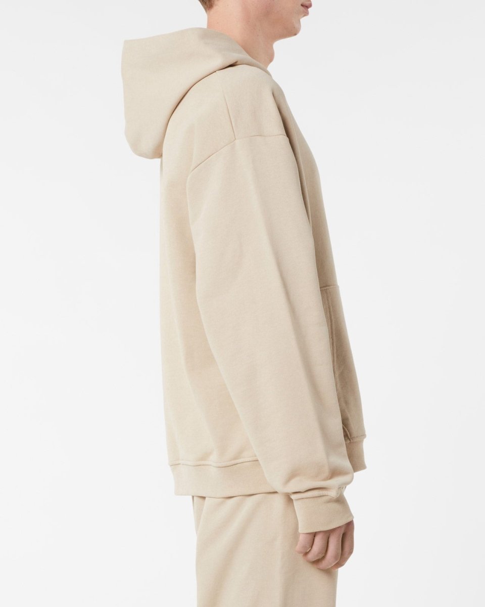 Vision Of Super LIGHT BROWN HOODIE WITH EMBROIDERED FLAMING HEART Promozione