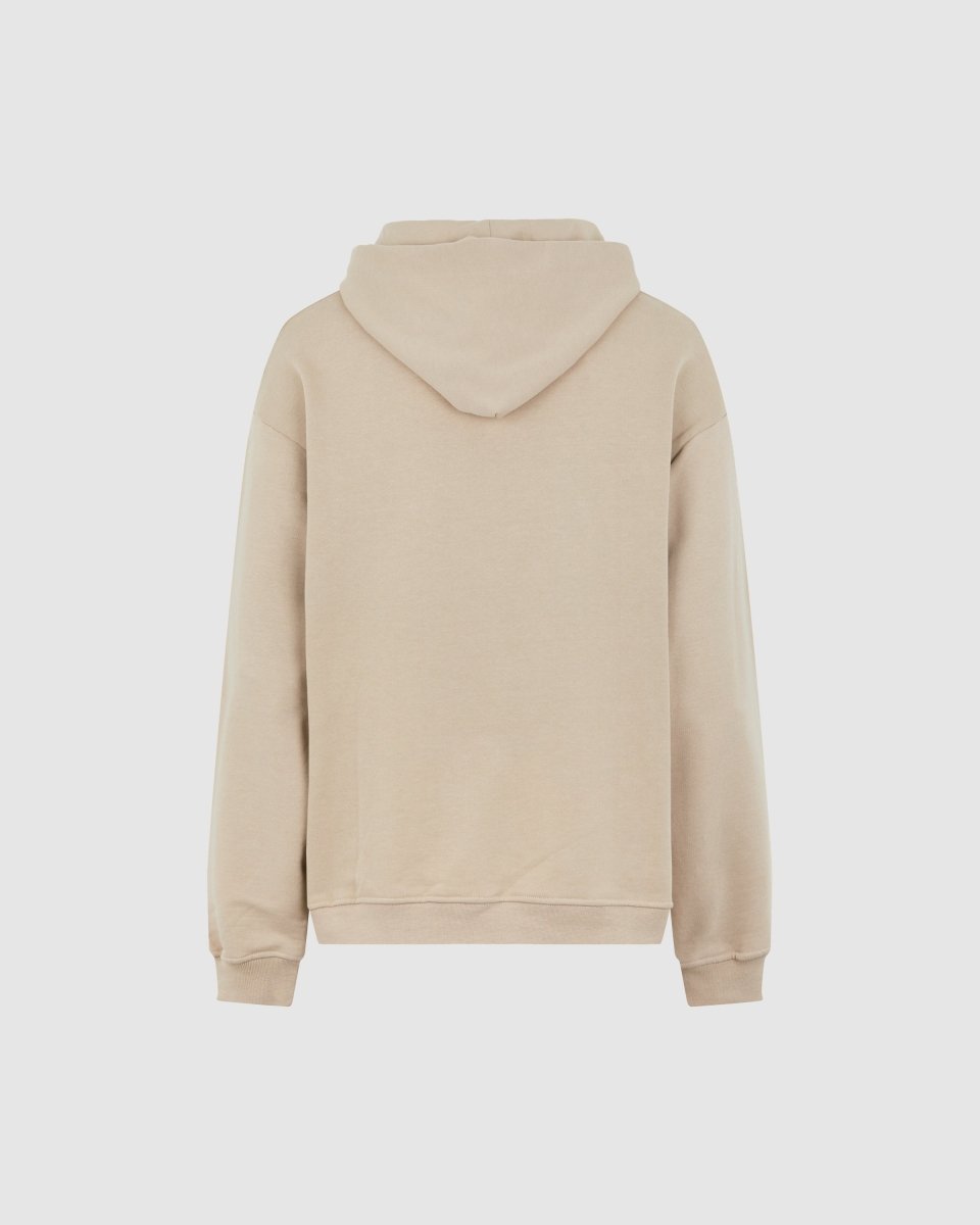 Vision Of Super LIGHT BROWN HOODIE WITH EMBROIDERED FLAMING HEART Promozione