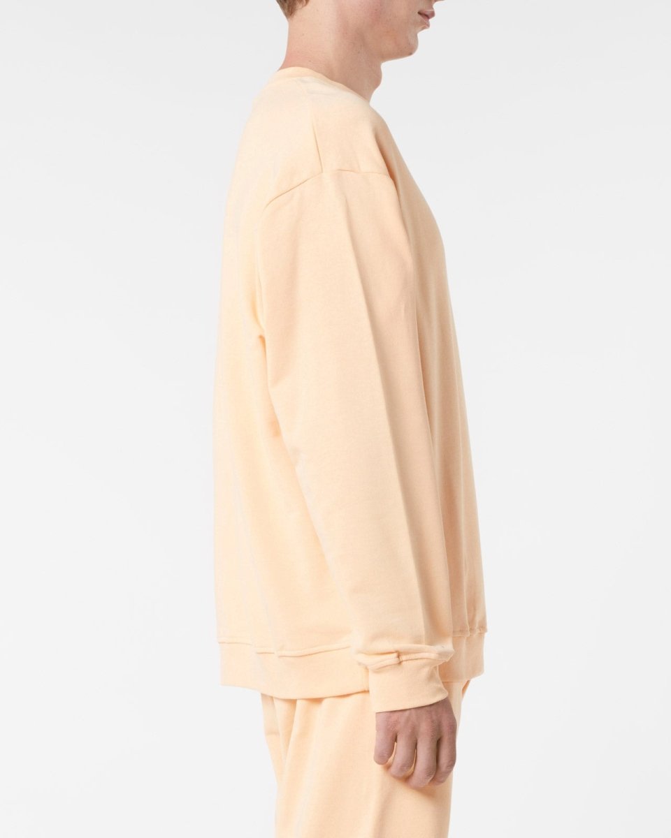 Vision Of Super PEACH CREWNECK WITH EMBROIDERED FLAMING HEART Soddisfazione Garantita