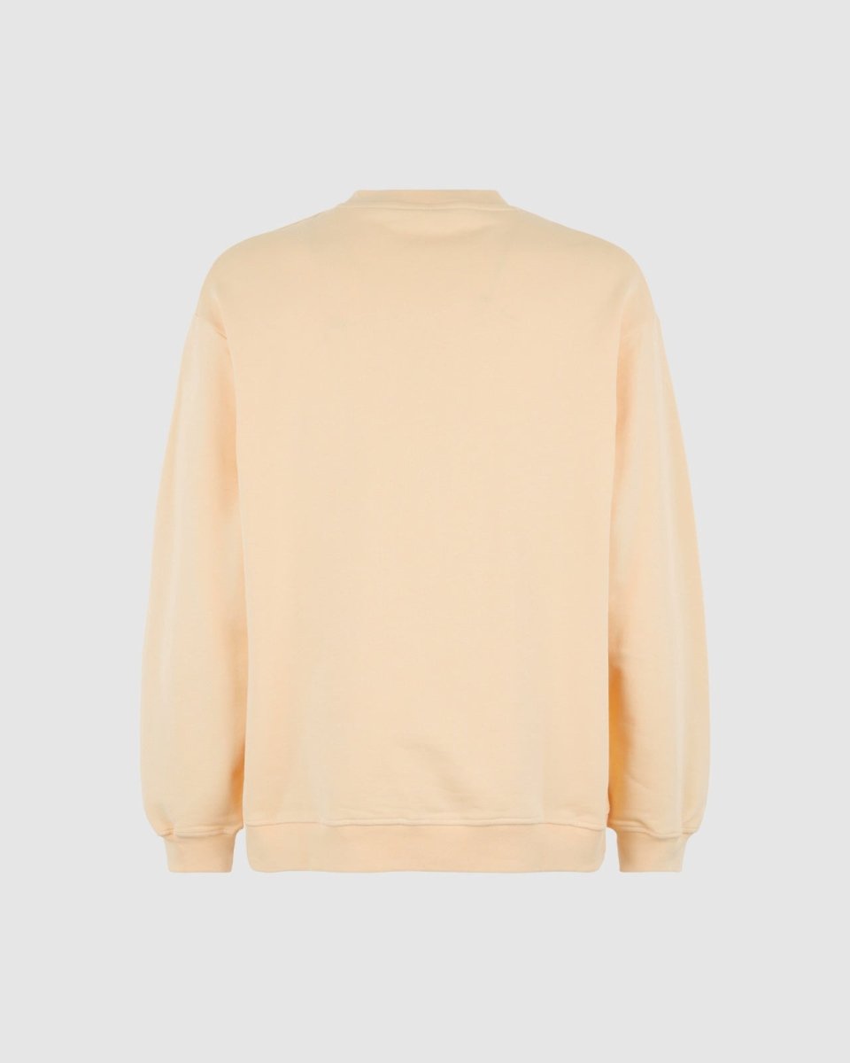 Vision Of Super PEACH CREWNECK WITH EMBROIDERED FLAMING HEART Soddisfazione Garantita