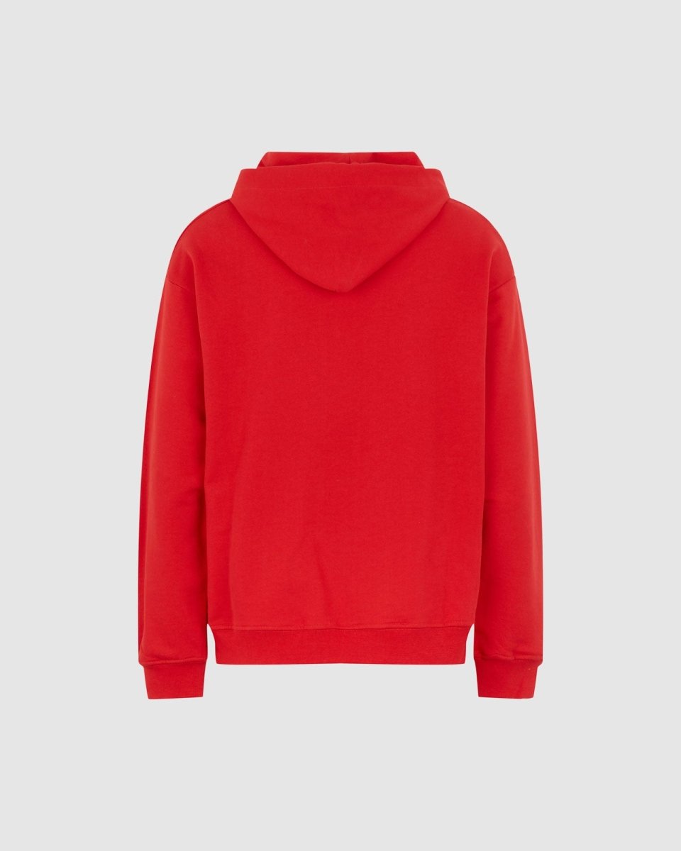 Vision Of Super RED HOODIE WITH EMBROIDERED FLAMING HEART Consegna Veloce