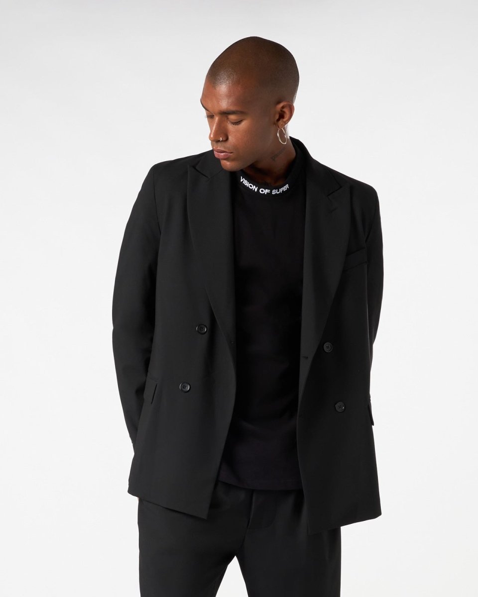 Vision Of Super BLACK BLAZER WITH INTERNAL FLAMES Prezzo Ridotto
