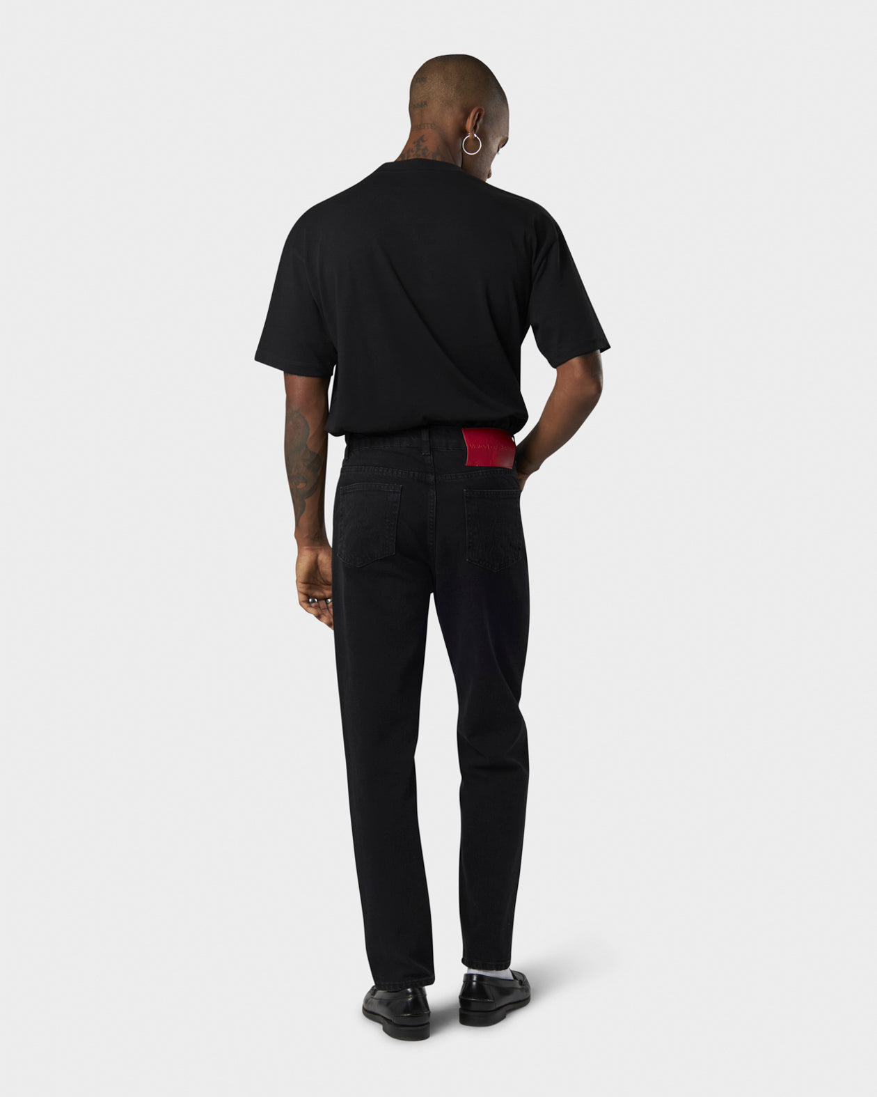 Vision Of Super BLACK DENIM WITH WHITE EMBROIDERED LOGO ON FRONT Novità